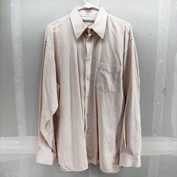 Other - Vintage Boulevard Long Sleeve Dress Shirt Silk Linen Blend Mens Medium EUC